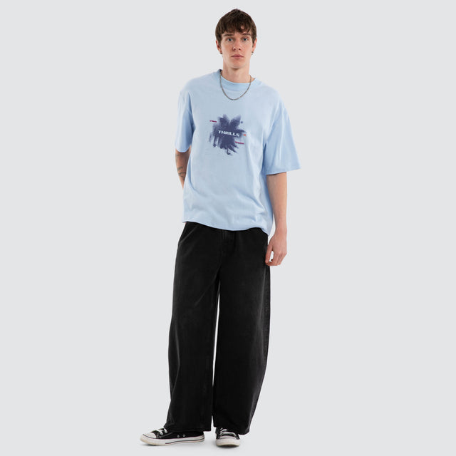 Found Paradise Box Crop Tee Placid Blue