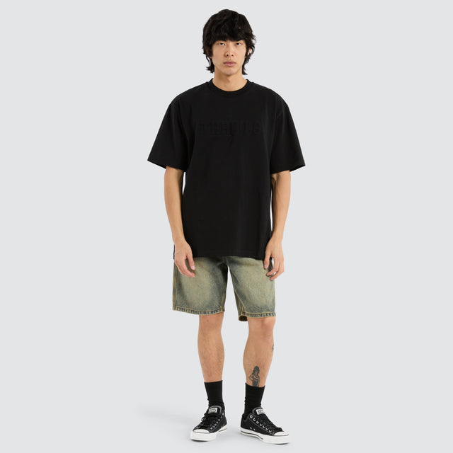 Roosevelt Emboss Oversize Tee Black