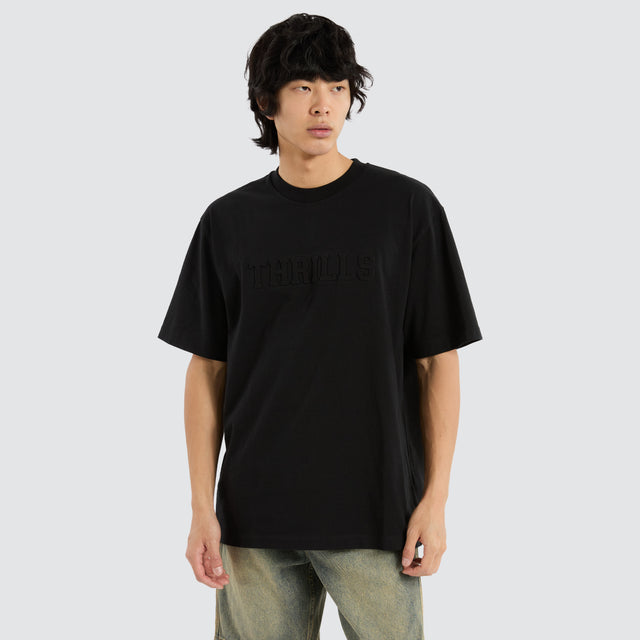 Roosevelt Emboss Oversize Tee Black