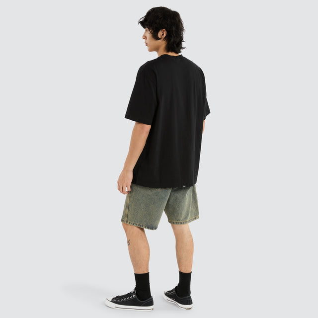 Roosevelt Emboss Oversize Tee Black