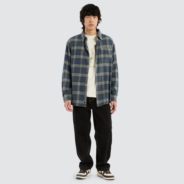 Heavy Times Flannel Shirt Light Petrol