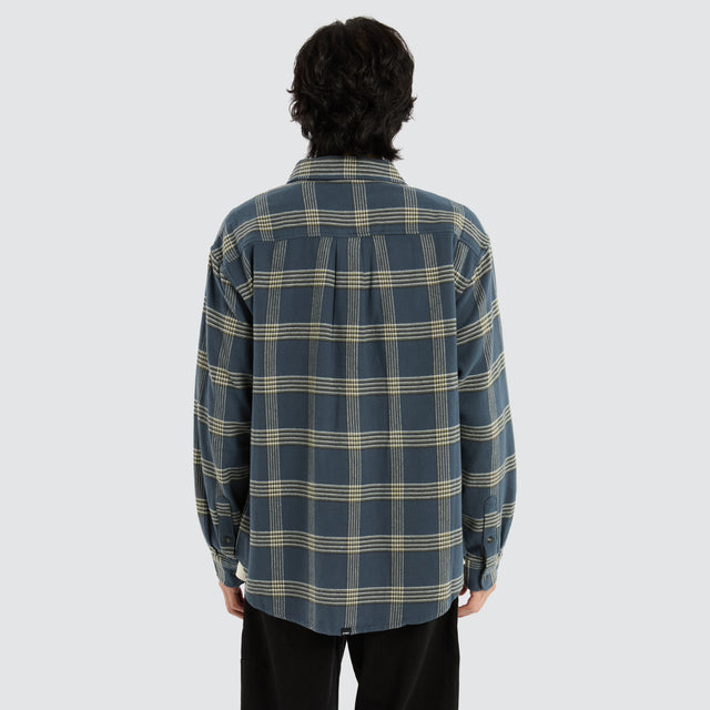 Heavy Times Flannel Shirt Light Petrol