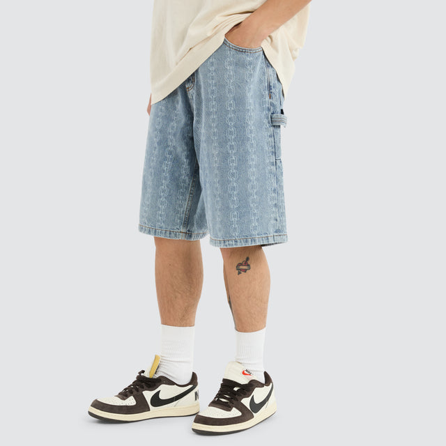 Chain Reaction Slacker Short Faded Rinse Indigo