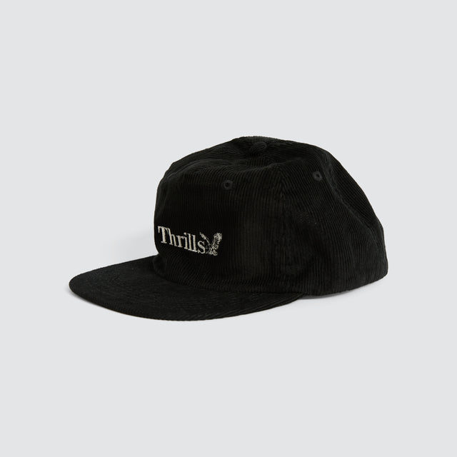 Thrills Workwear 5 Panel Cap Black