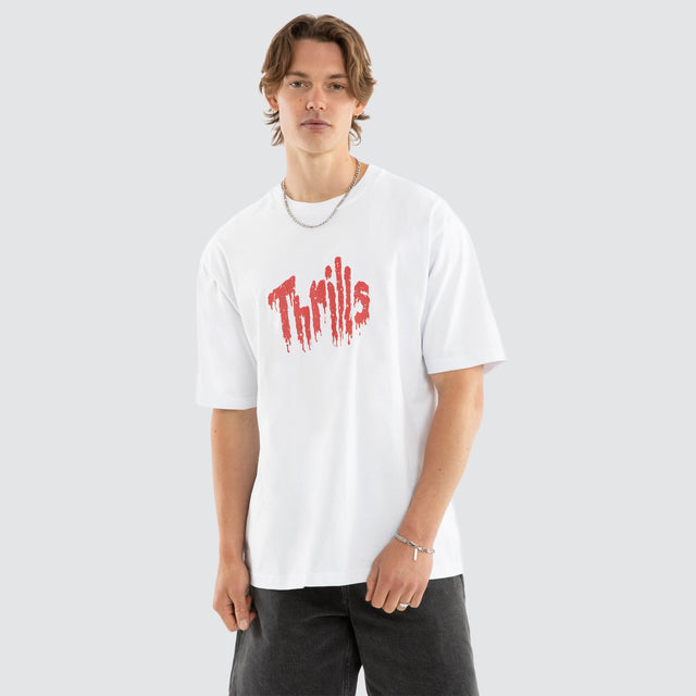 Once Bitten Twice Shy Tee White