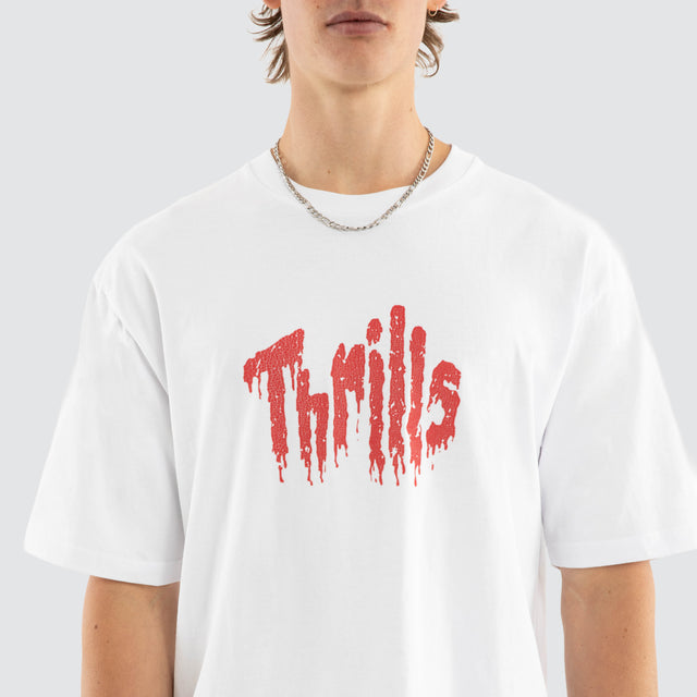 Once Bitten Twice Shy Tee White