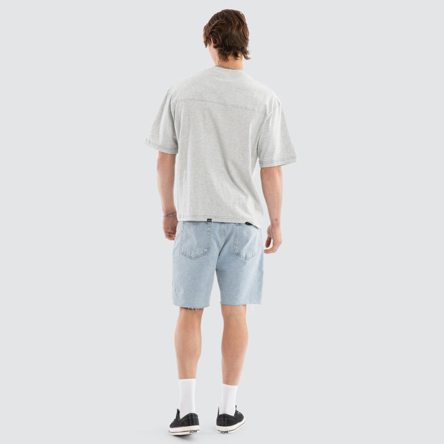 Double Down Box Fit Tee Snow Marle