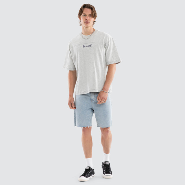 Double Down Box Fit Tee Snow Marle