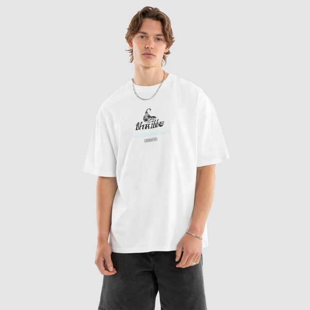 Chaotic State Box Fit Tee White