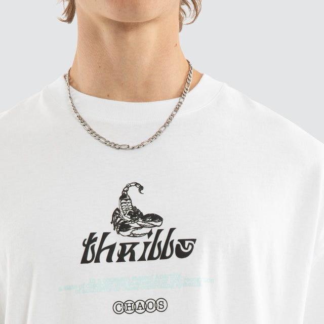 Chaotic State Box Fit Tee White