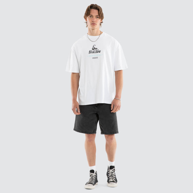 Chaotic State Box Fit Tee White