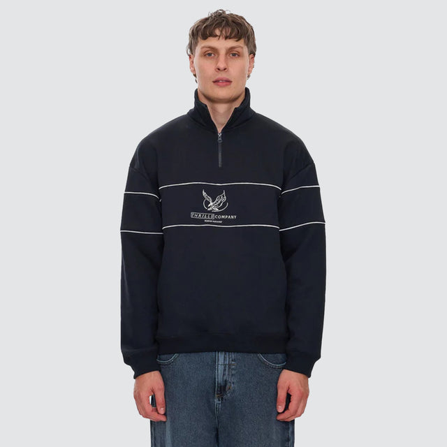 Glory Quarter Zip Fleece Black