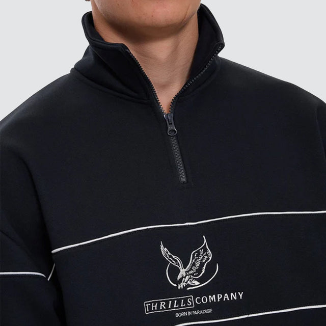 Glory Quarter Zip Fleece Black