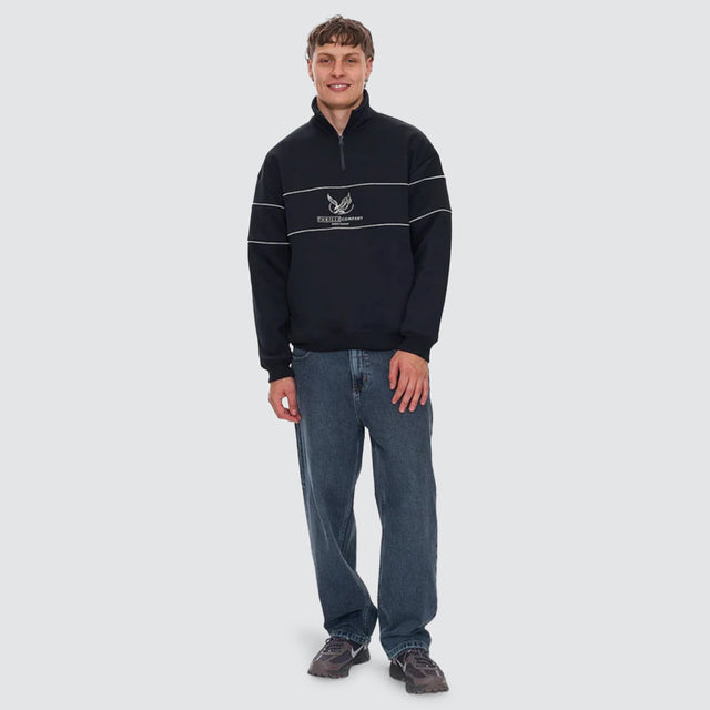 Glory Quarter Zip Fleece Black