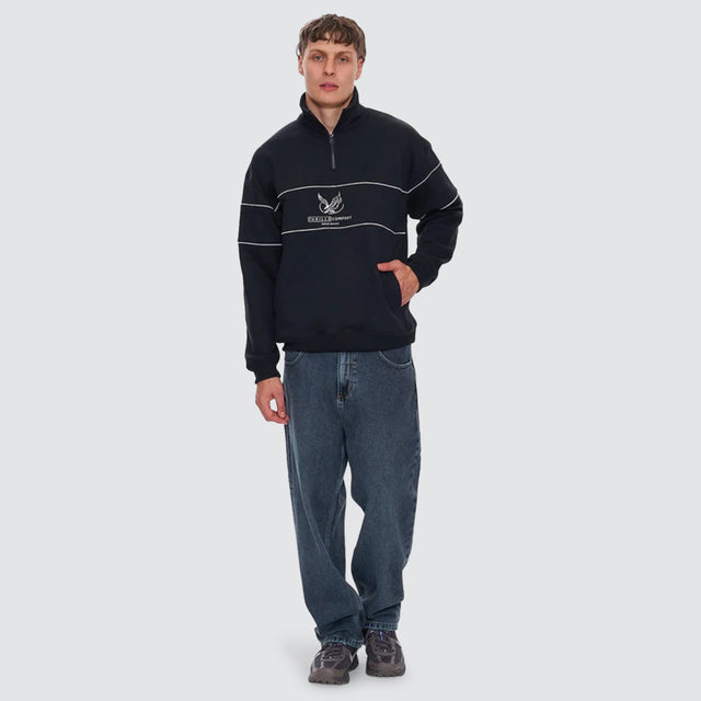 Glory Quarter Zip Fleece Black