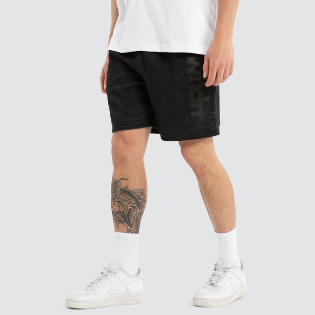 Offcut Tech Trackshort Washed Black