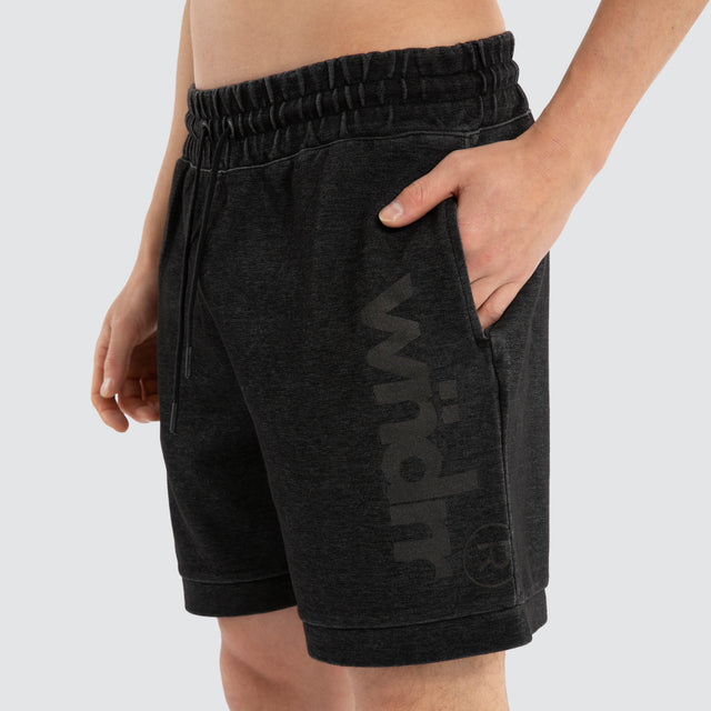 Offcut Tech Trackshort Washed Black