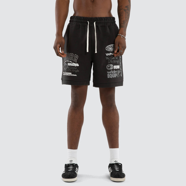 Represent Tech Trackshort Faded Black