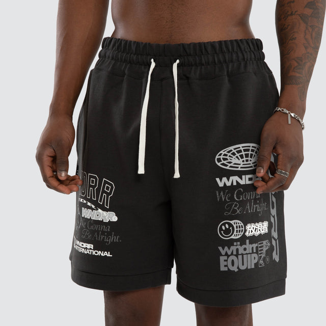 Represent Tech Trackshort Faded Black