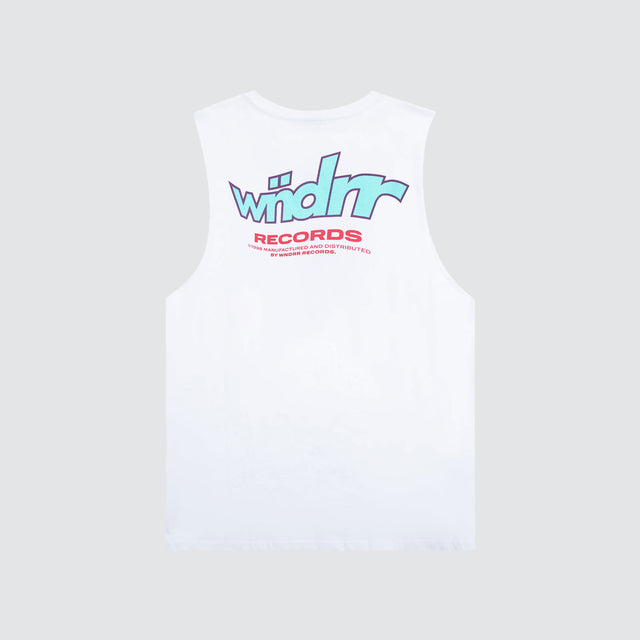 Warped Muscle Top White