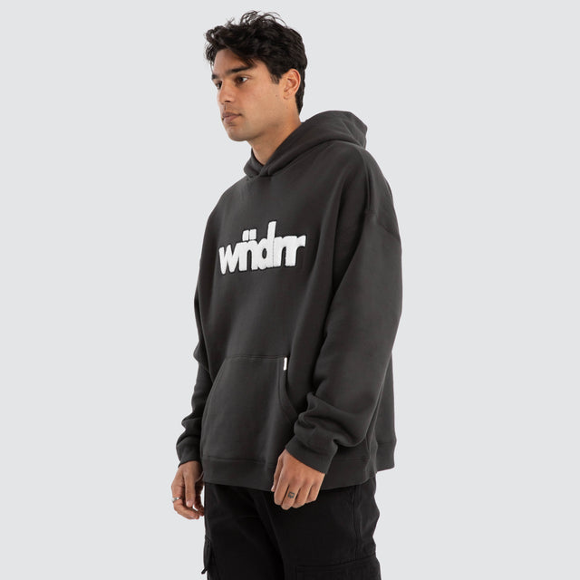 Tone Relaxed Hoodie Faded Black