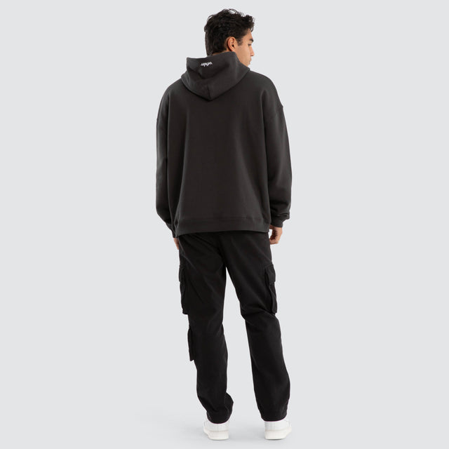 Tone Relaxed Hoodie Faded Black