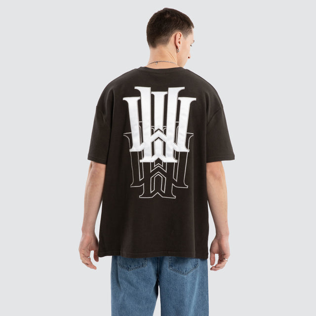Faded French Terry Tee Black