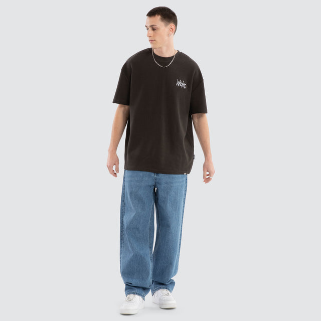 Faded French Terry Tee Black