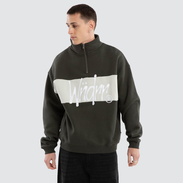 Starter Panel 1/4 Zip Sweat Ink