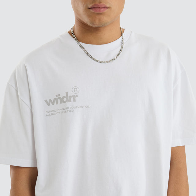 Syndicate Box Fit Tee White