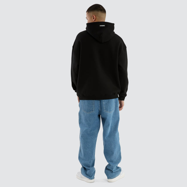 Motif Hoodie Black
