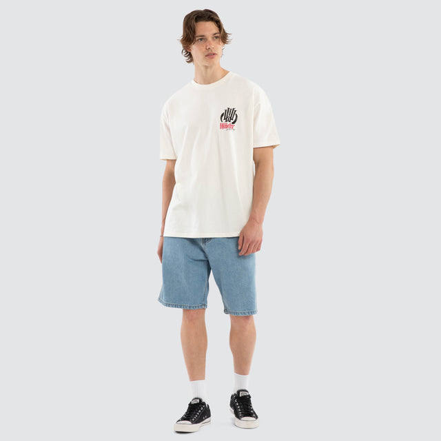 Skyline Box Fit Tee Off White