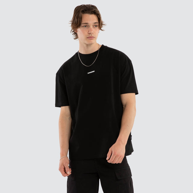 Hexed Box Fit Tee Black