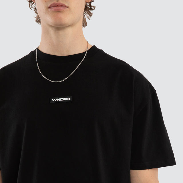 Hexed Box Fit Tee Black