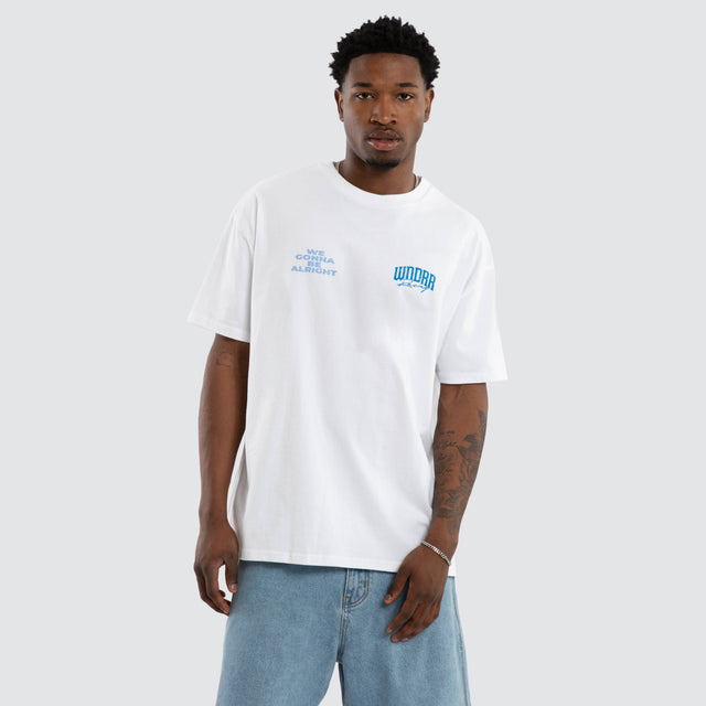 Swerve Box Fit Tee White