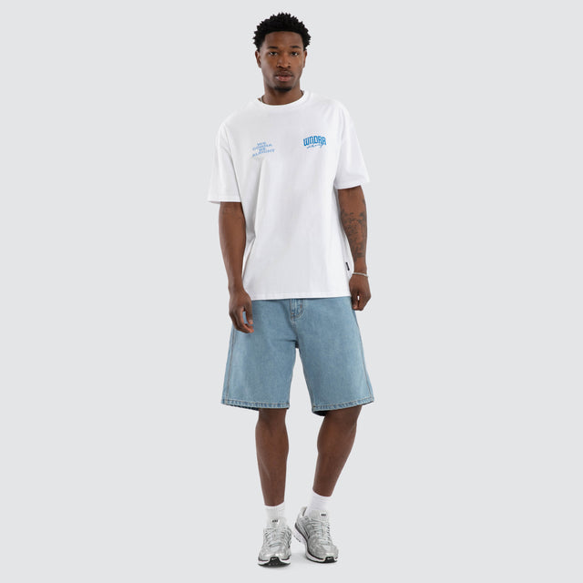 Swerve Box Fit Tee White