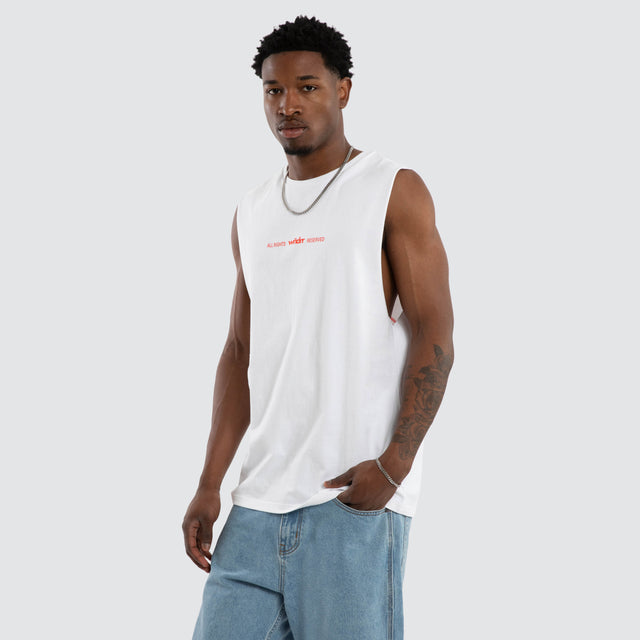 Highborn Muscle Top White