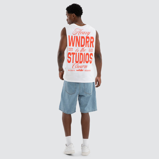 Highborn Muscle Top White