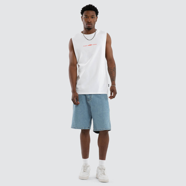 Highborn Muscle Top White