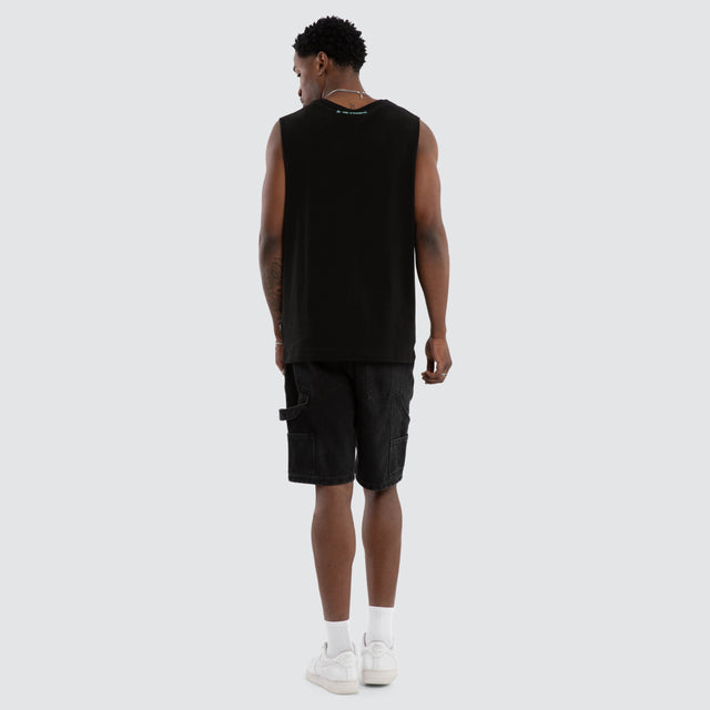 Shift Muscle Top Black