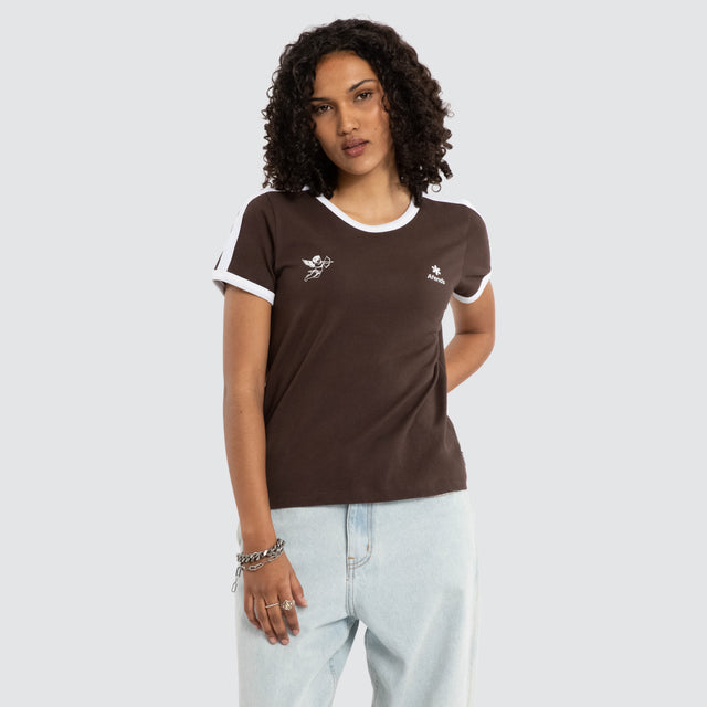 Hellbound Ringer Tee Coffee