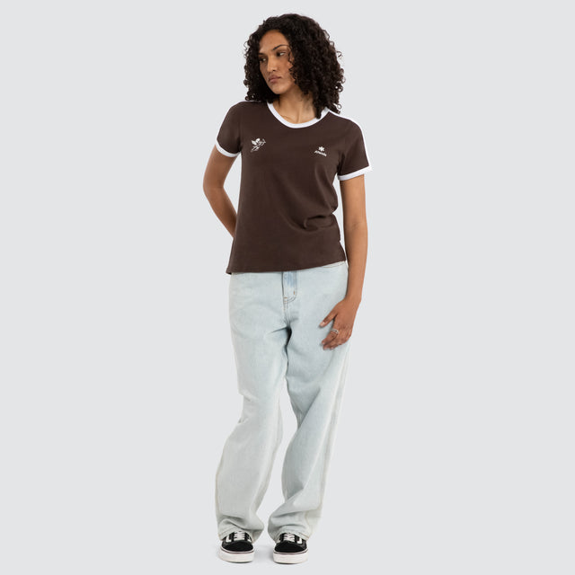 Hellbound Ringer Tee Coffee
