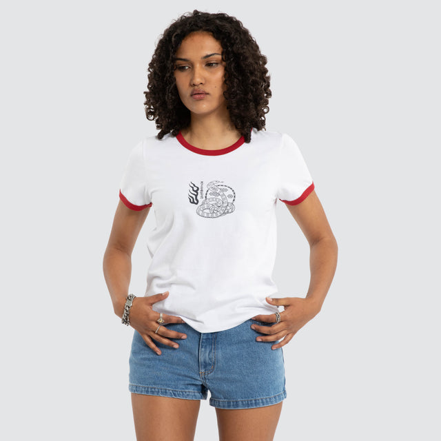 Forge Ringer Tee White