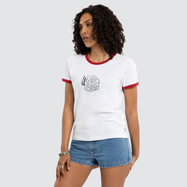 Forge Ringer Tee White