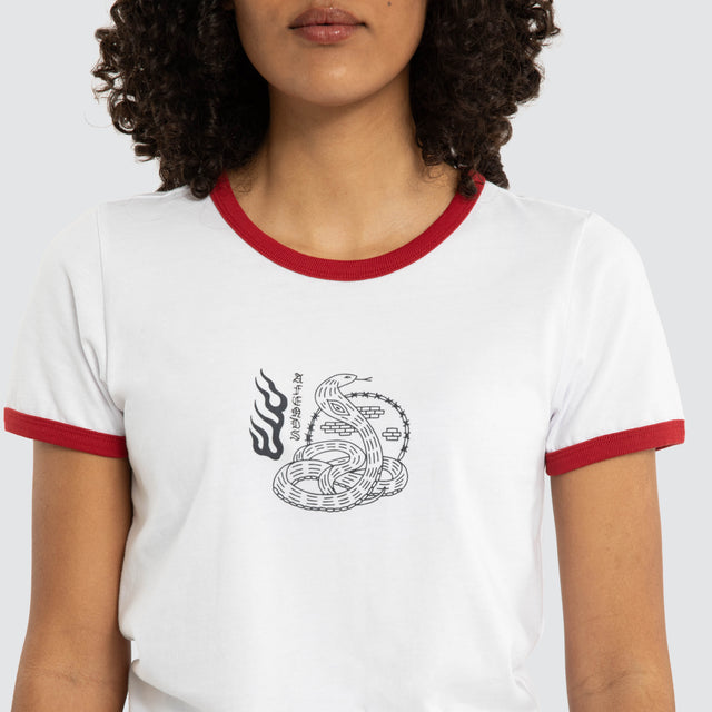 Forge Ringer Tee White