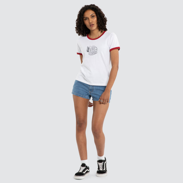 Forge Ringer Tee White
