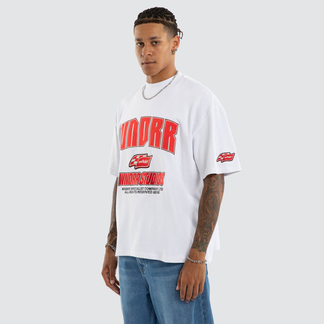 Drivetrain Heavy Weight Tee White
