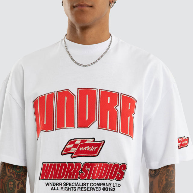 Drivetrain Heavy Weight Tee White