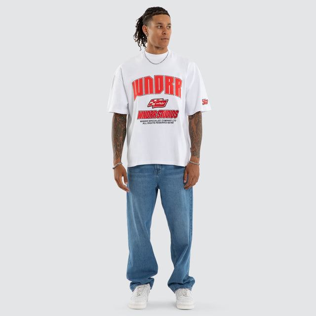 Drivetrain Heavy Weight Tee White