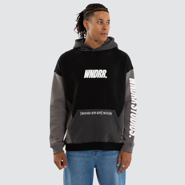 Drift Panel Hood Sweat Black/Grey